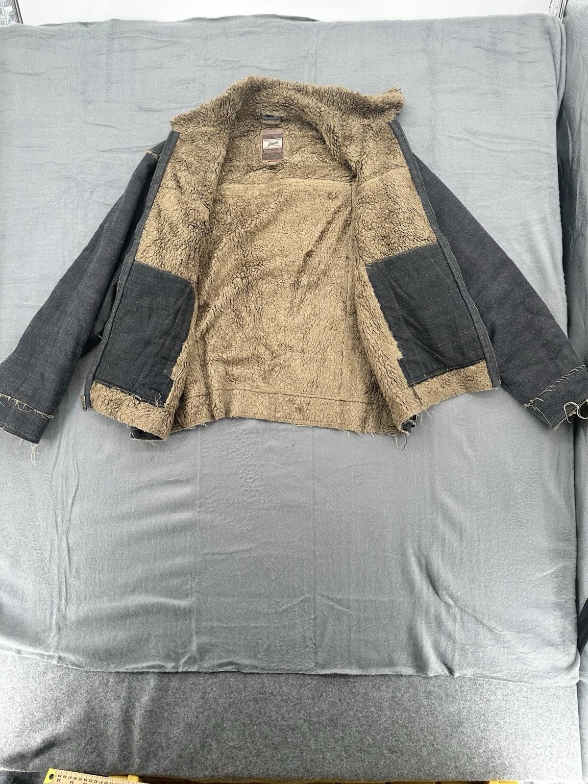 Guess Vintage 90s Guess Sherpa Jacket Gray Mens Size L Size US L / EU 52-54 / 3 - 3 Thumbnail