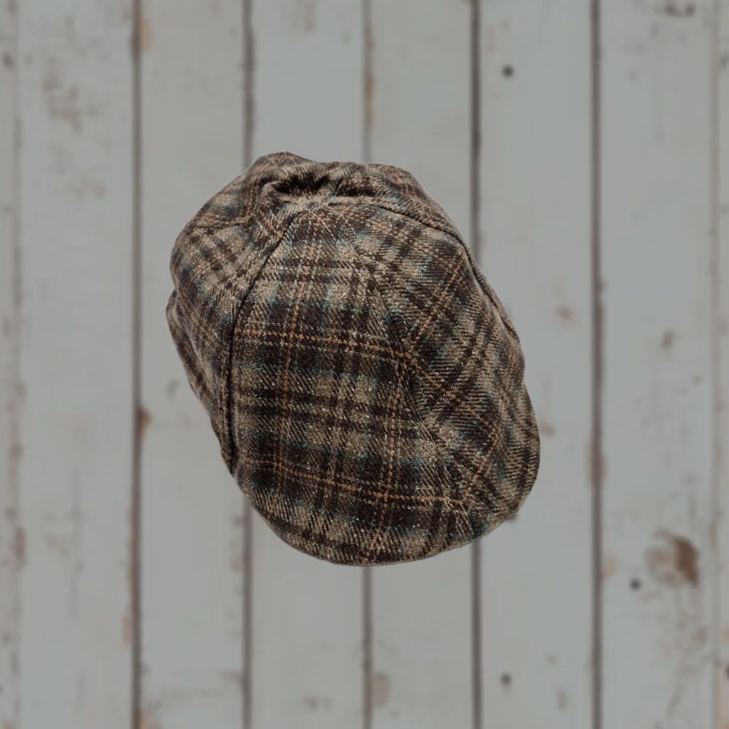 Stetson Stetson Newsboy Hat L Brown Plaid Silk Tweed Sun Guard Cap Mens Large Size ONE SIZE - 1 Thumbnail