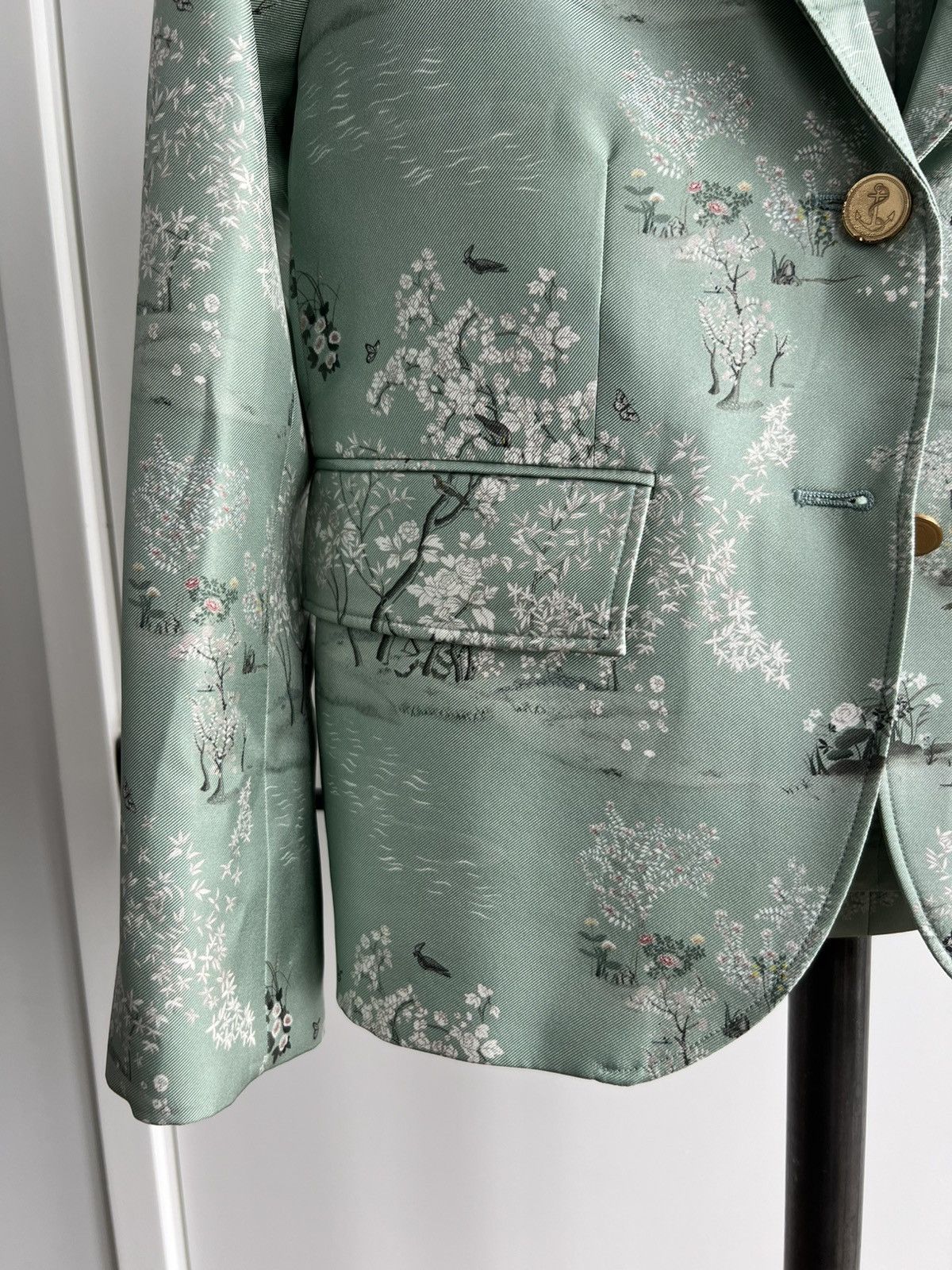 Thom Browne Silk Cherry Blossom Blazer Size M / US 6-8 / IT 42-44 - 4 Thumbnail