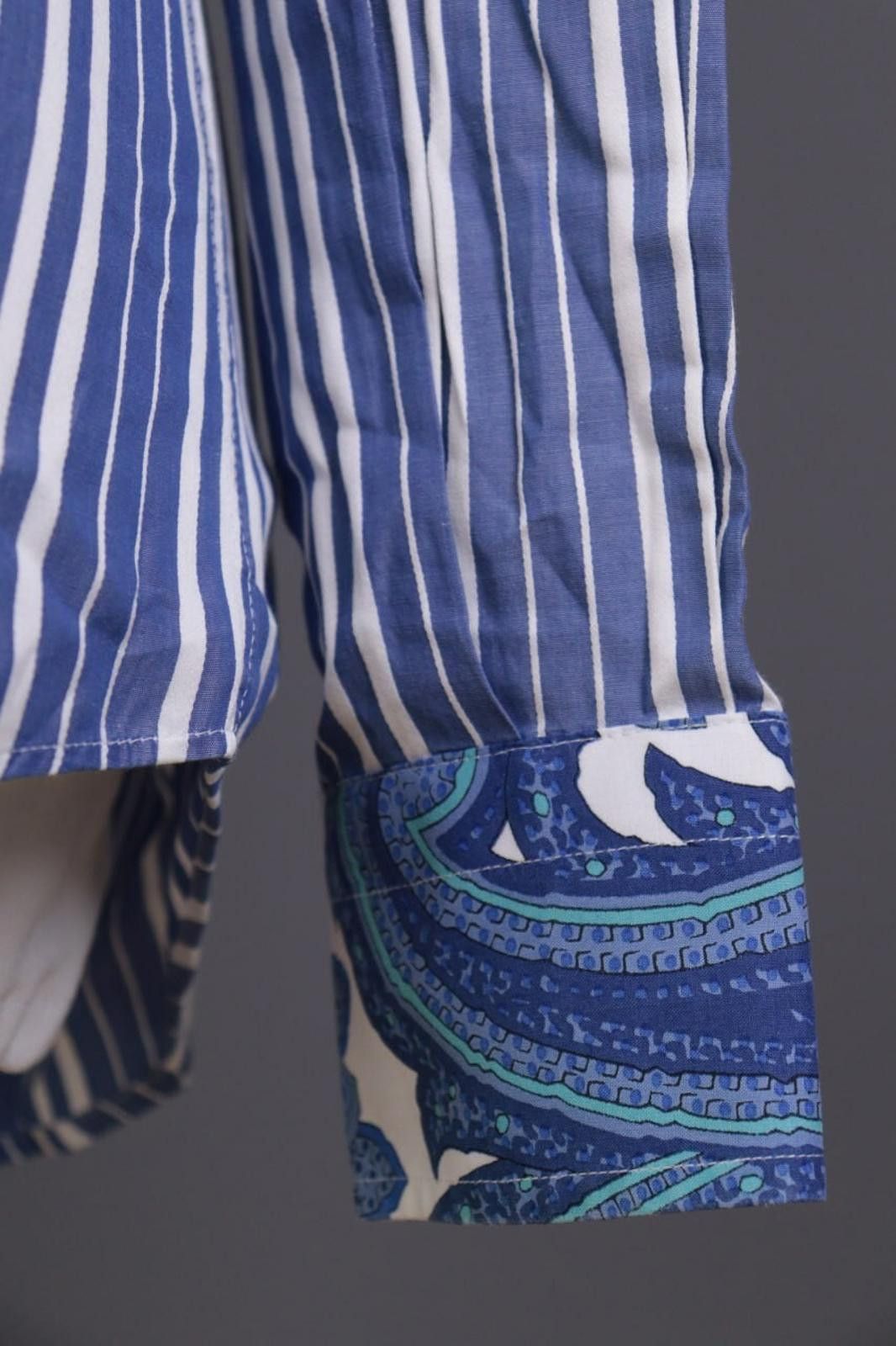 Eton Eton Blue White Striped 100% Cotton Collar Shirt Size 38 Size US M / EU 48-50 / 2 - 4 Thumbnail