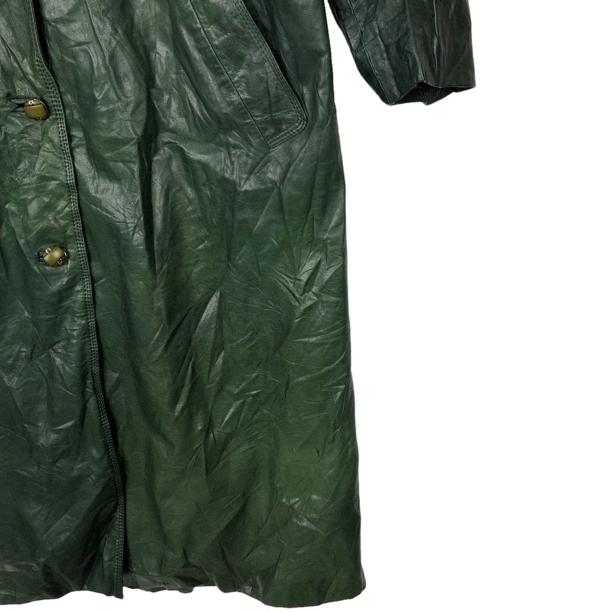 Japanese Brand VINTAGE LONG JACKET GENUINE LEATHER RA INSPIRE RICK OWENS Size M / US 6-8 / IT 42-44 - 4 Thumbnail