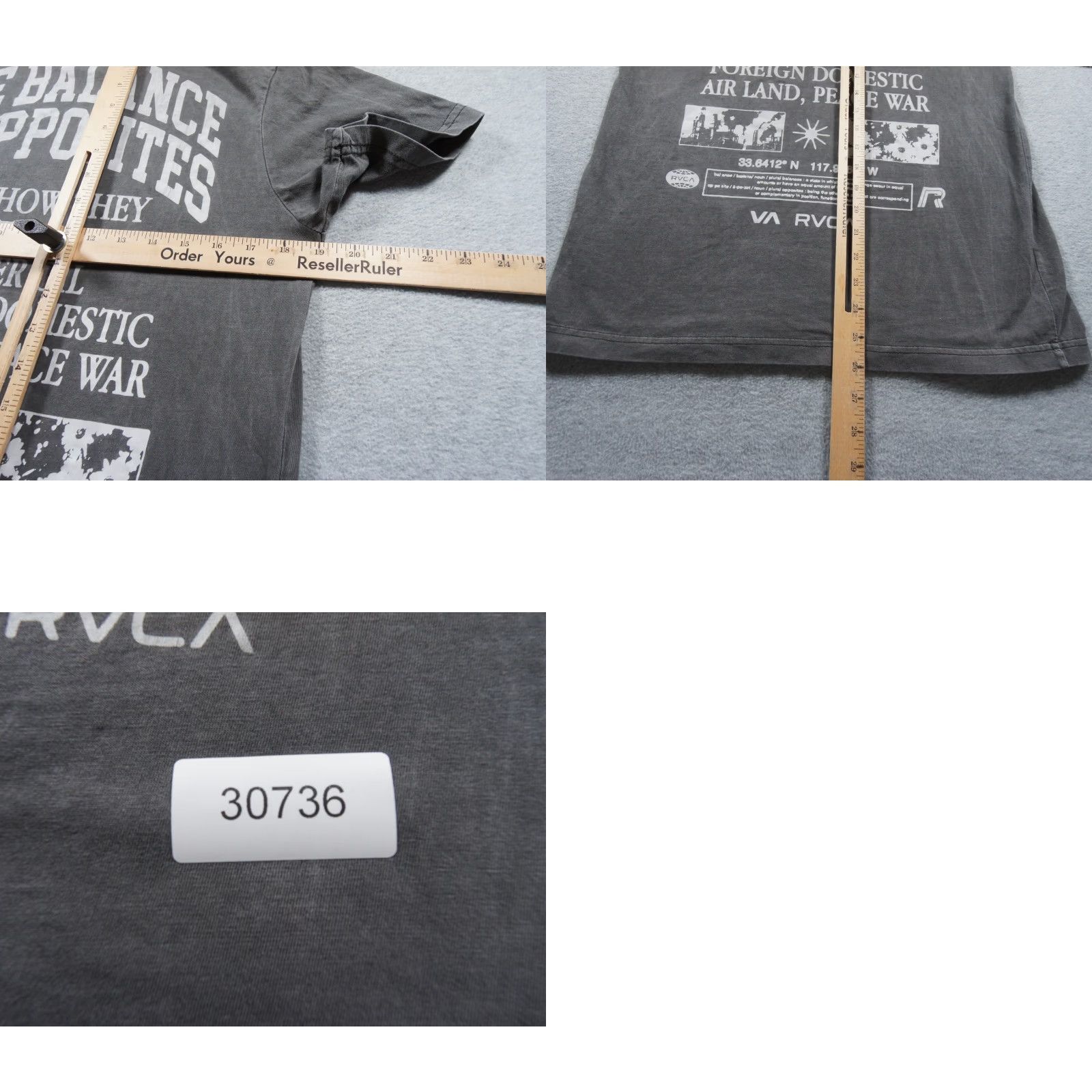 RVCA RVCA Shirt Mens Small Gray Surf Skate Streetwear Pigment Dye Slim Fit Adult Shirt Mens Small Gray Surf Skate Streetwear Pigment Dye Slim Fit Adult Size US S / EU 44-46 / 1 - 8 Thumbnail