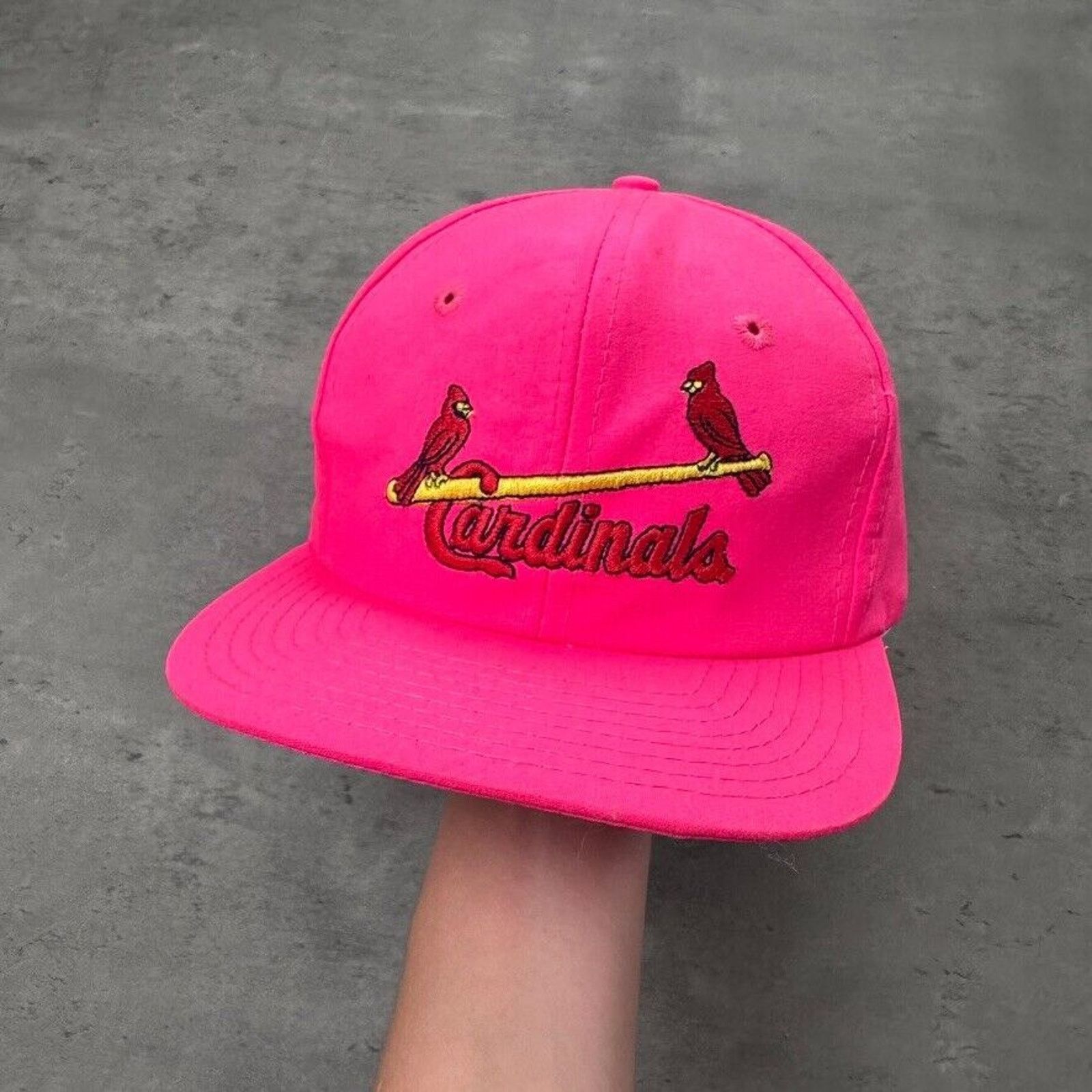 MLB Vintage St. Louis Cardinals MLB Baseball Twins Hot Pink Hat Size ONE SIZE - 1 Thumbnail