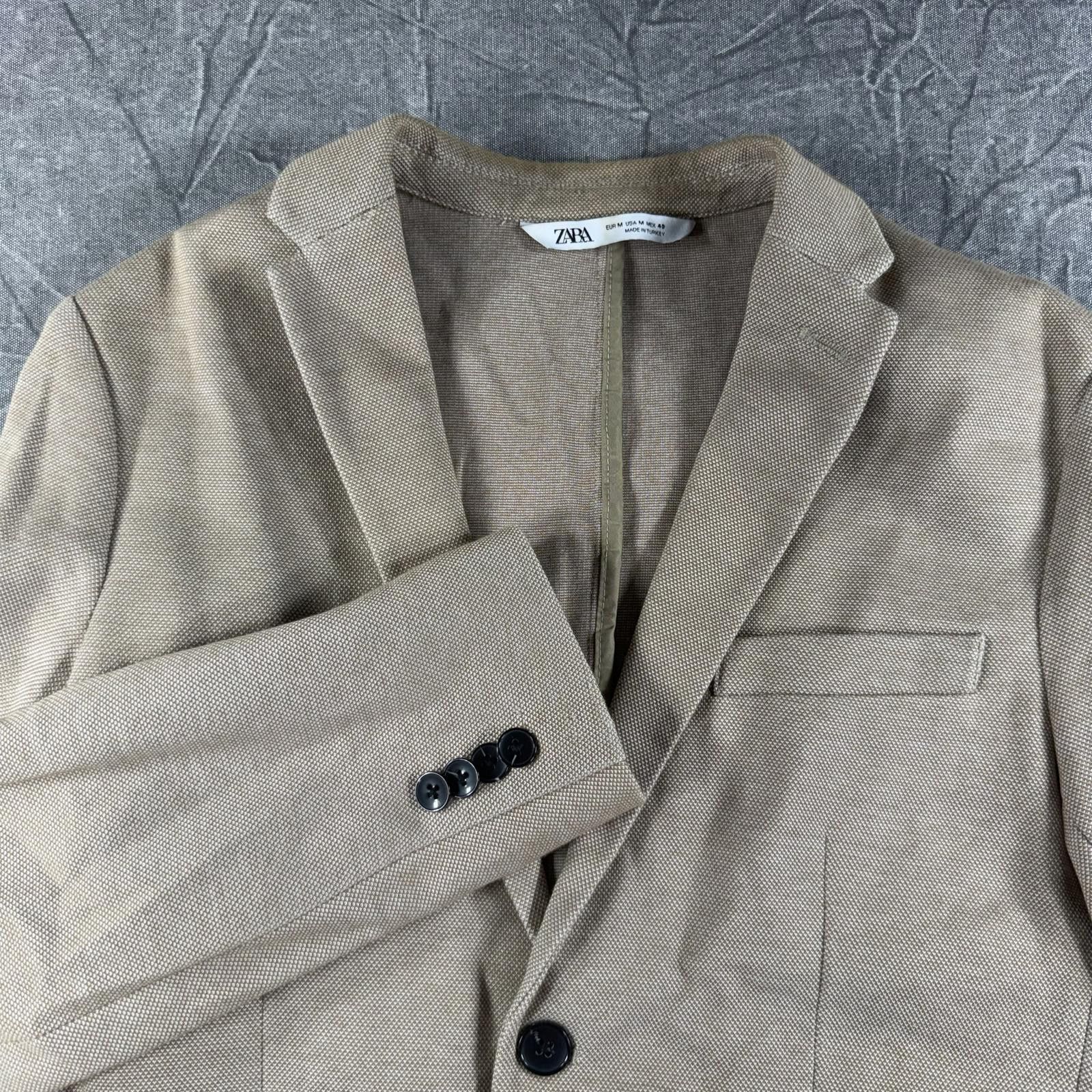 Zara Zara Blazer Men's M Tan Size 38R - 1 Thumbnail