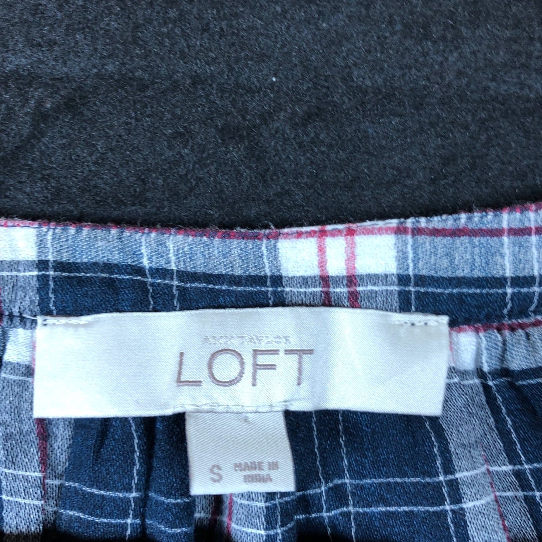 Ann Taylor Ann Taylor LOFT Womens Shirt Multi Plaid V Neck Long Sleeve Sheer Boxy Small Size S / US 4 / IT 40 - 6 Thumbnail