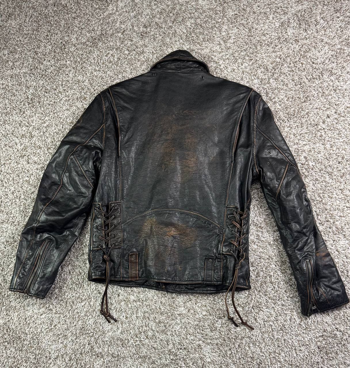 Andrew Marc Denim Leathers by Marc Moto Motorcycle Leather Jacket Size US L / EU 52-54 / 3 - 18 Thumbnail