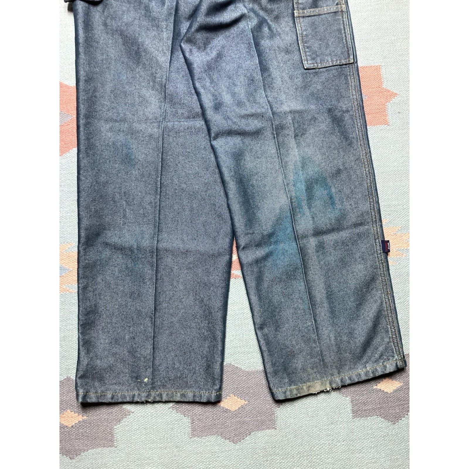 Tommy Hilfiger VINTAGE Tommy Hilfiger Jeans Baggy Hip Hop 34x32 Men Blue Baggy Carpenter JNCO Style Skater 90s Modern Size US 34 / EU 50 - 2 Thumbnail