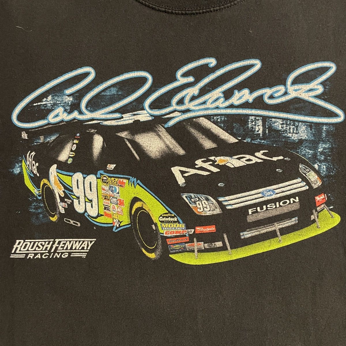 Chase Authentics Carl Edwards #99 Aflac Chase Authentics Vintage T Shirt Size US L / EU 52-54 / 3 - 2 Thumbnail