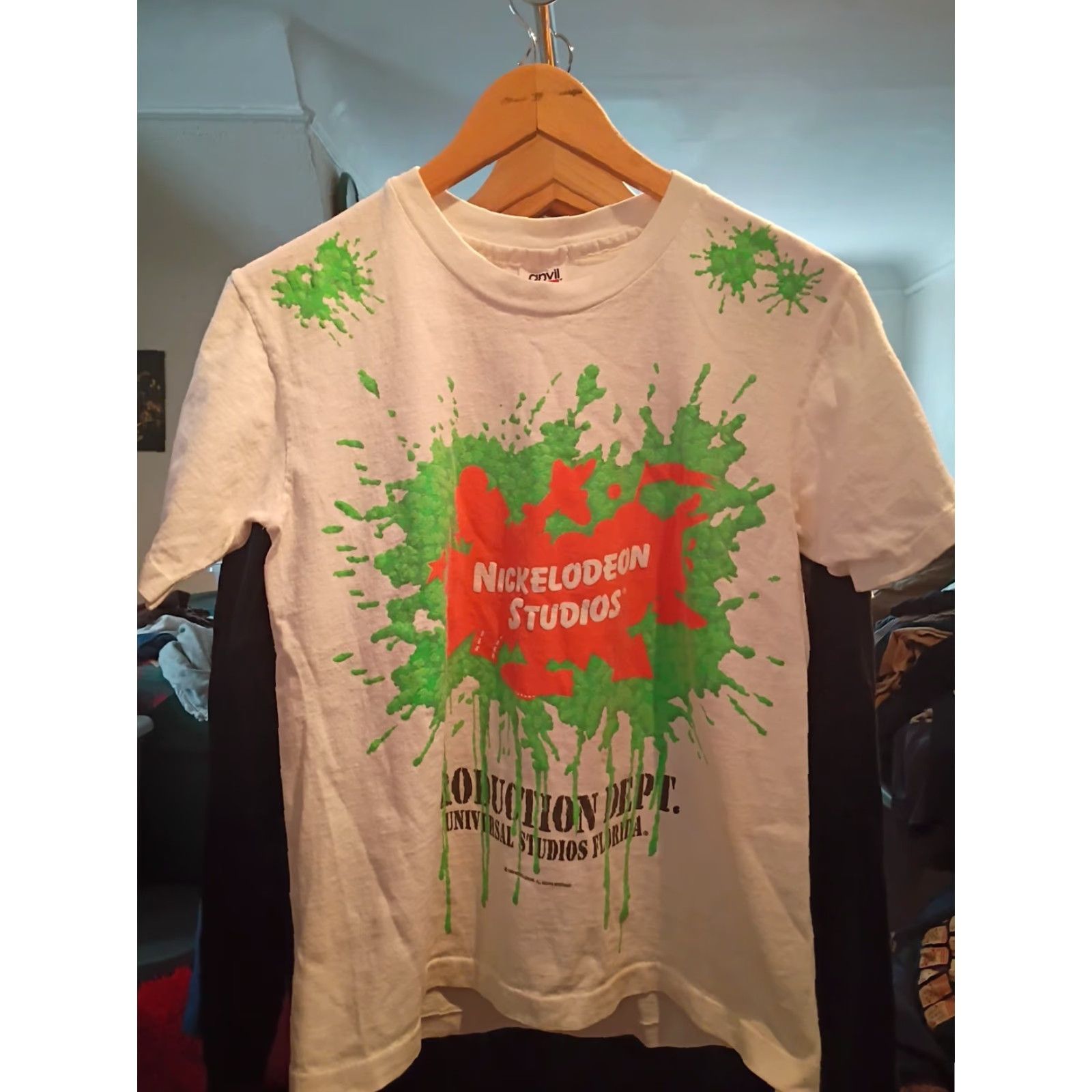 Anvil VINTAGE Anvil USA Nickelodeon Studios Slime T Shirt Florida White S Small Mens Shirts Size US S / EU 44-46 / 1 - 2 Thumbnail