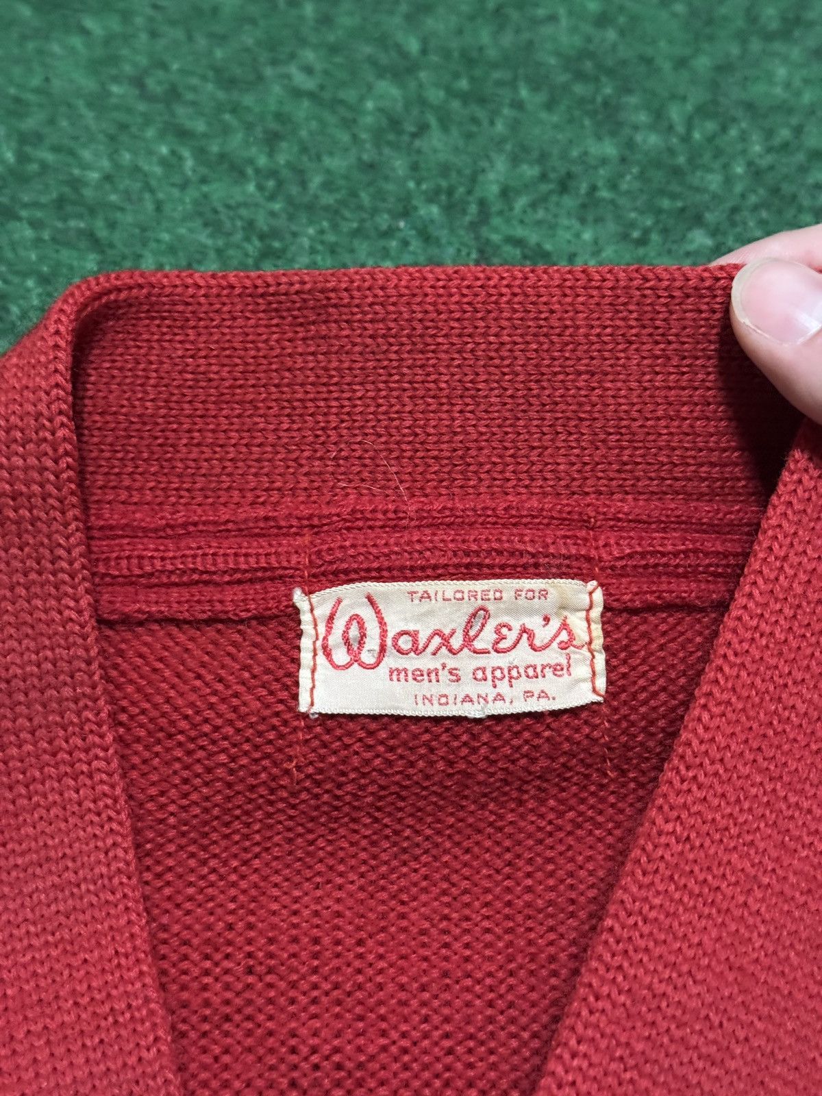 Vintage Vintage 50s 60s Red Cardigan Knit Med True Vintage Sweater Size US M / EU 48-50 / 2 - 2 Thumbnail