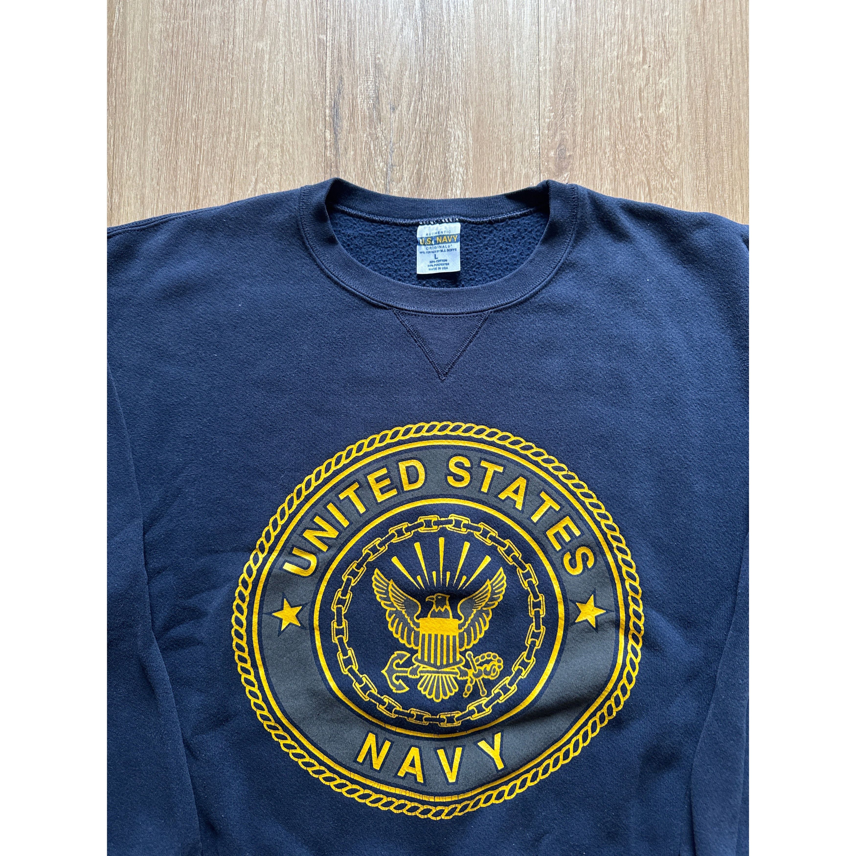 Other Vintage United States Navy Sweatshirt Size US L / EU 52-54 / 3 - 2 Thumbnail