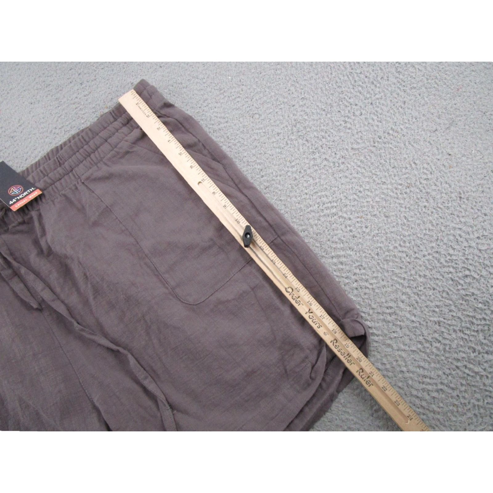 Vintage 44 North Womens Chino Shorts Elastic Waist Casual Wear Lounge 2X Plus Size Gray Slah Pocket Summer Spring Mens Womens Size 40" / US 18 - 6 Thumbnail