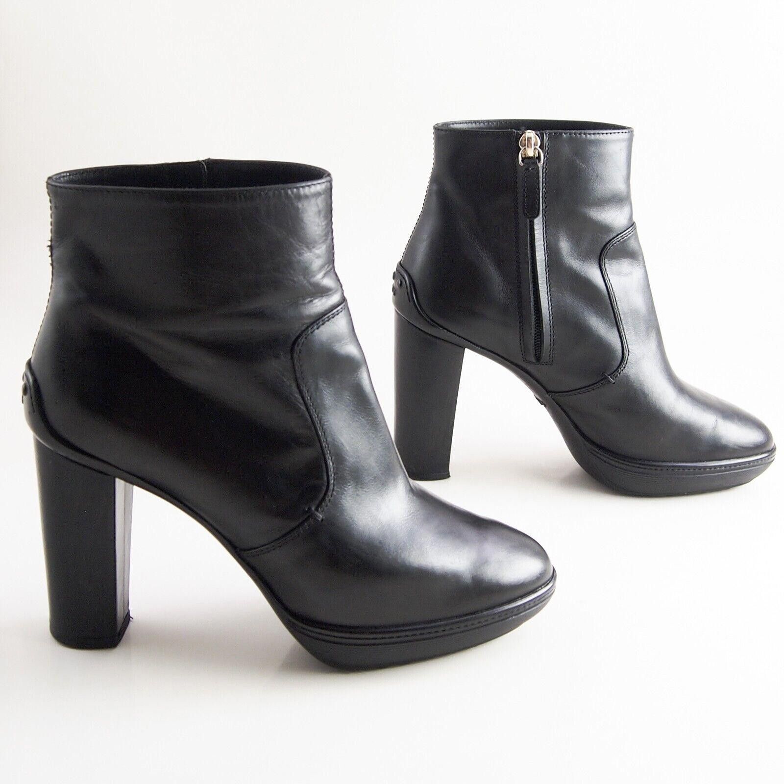 Tod's TOD's Booties Ankle Boots Black Leather US 37.5 EU 7.5 Size US 7.5 / IT 37.5 - 4 Thumbnail