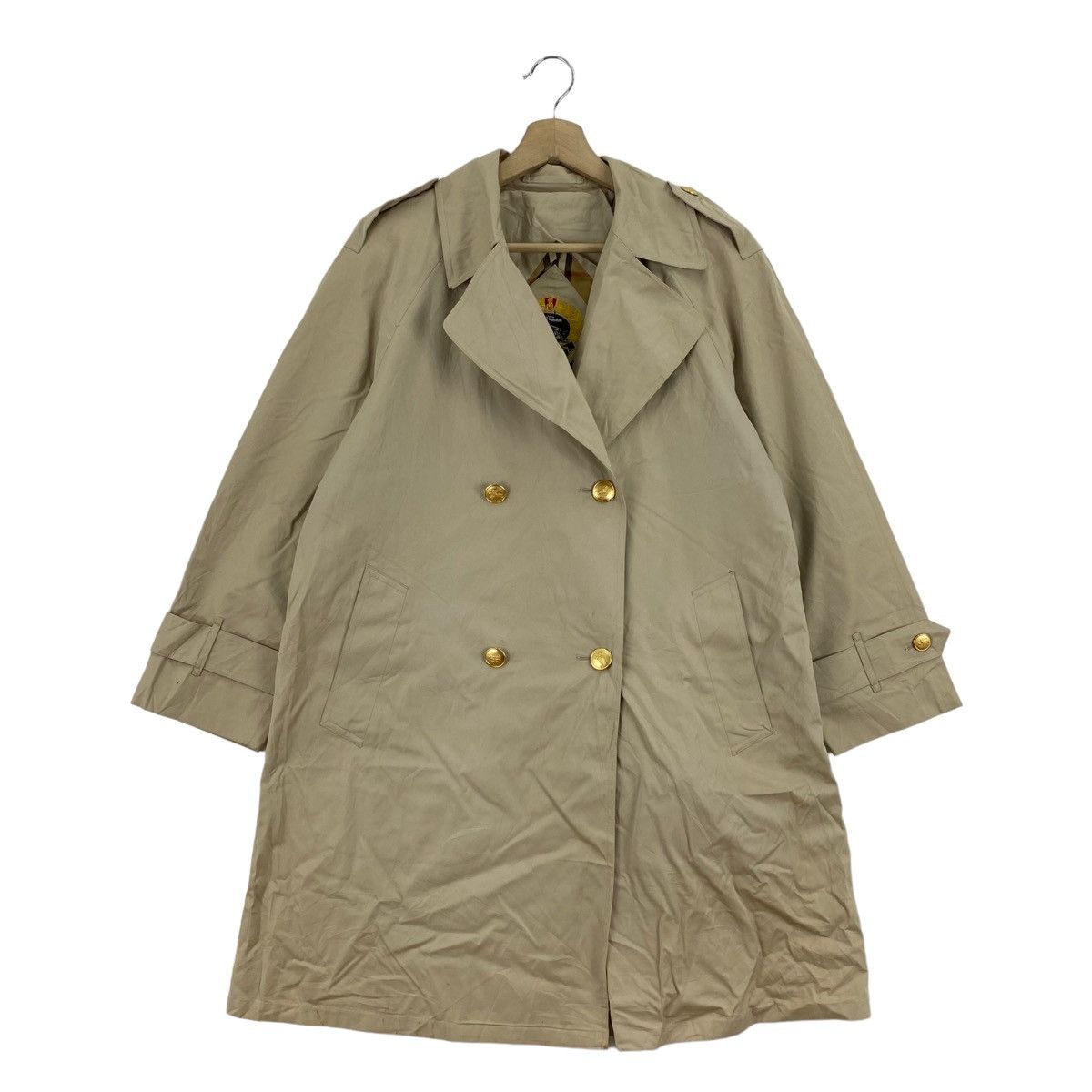 image of Burberrys London Nova Check Beige Trench Coat, Men's (Size Medium)