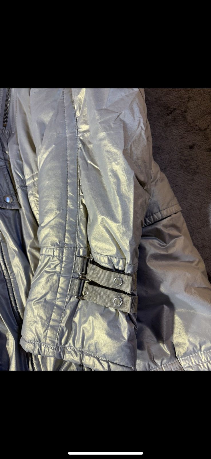 Prada Prada Silver Astro Moto Puffer Coat Size US M / EU 48-50 / 2 - 9 Thumbnail