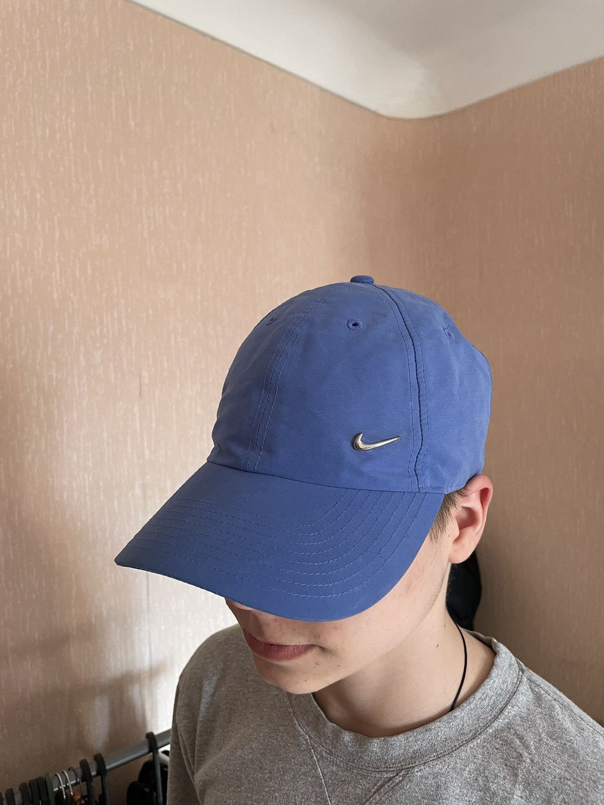 Nike × Vintage Vintage Nike metal swoosh Cap Size ONE SIZE - 1 Thumbnail