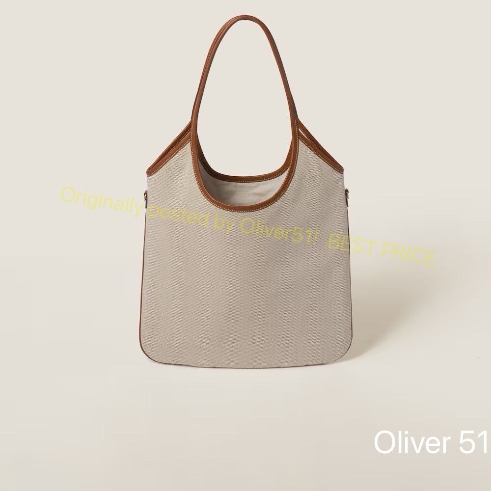 Miu Miu Miu Miu IVY Canvas Tote LLLL22/2609 Size ONE SIZE - 3 Thumbnail