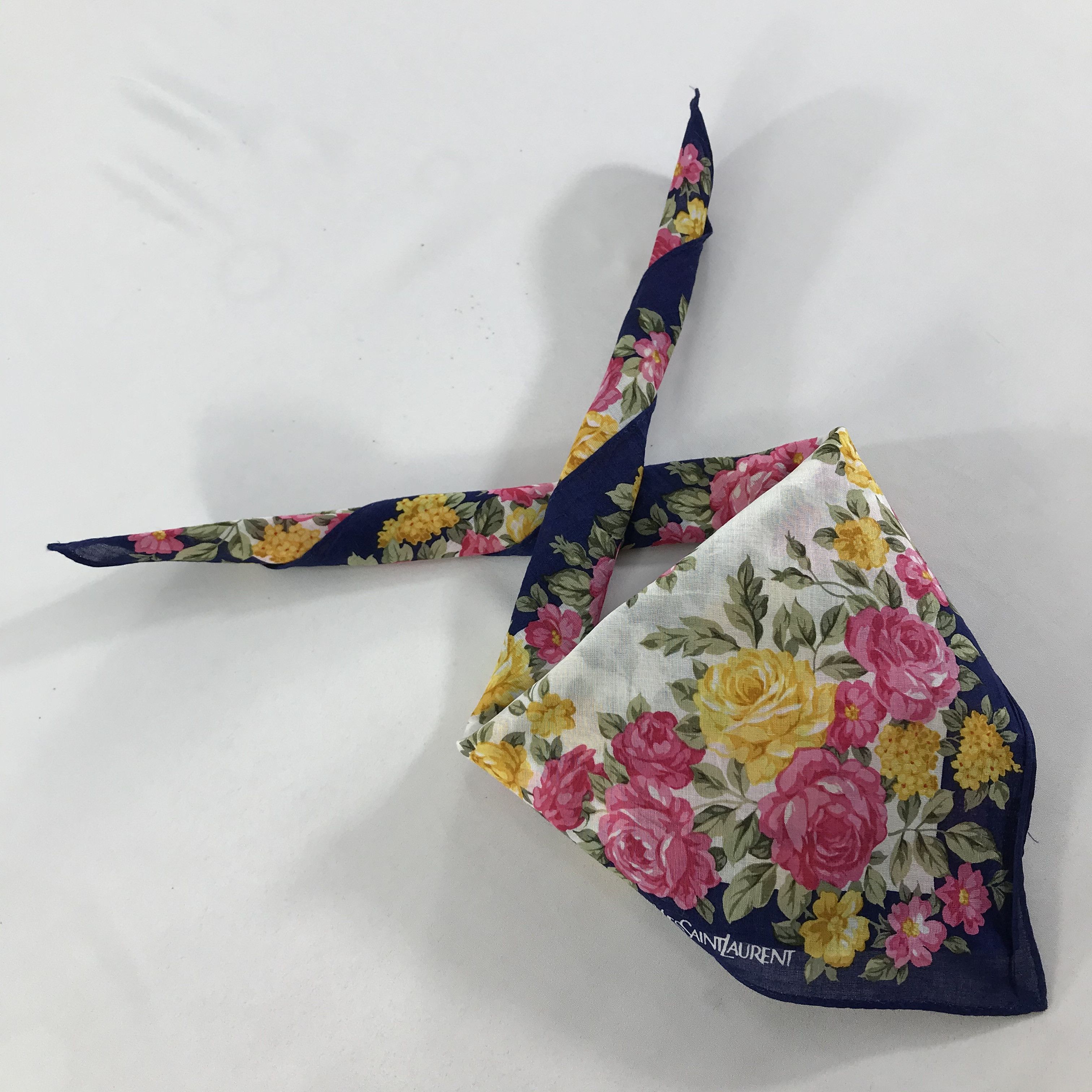 Vintage × Yves Saint Laurent Yves Saint Laurent Bandana /Handkerchief/Neckerchief -S1643 Size ONE SIZE - 4 Thumbnail