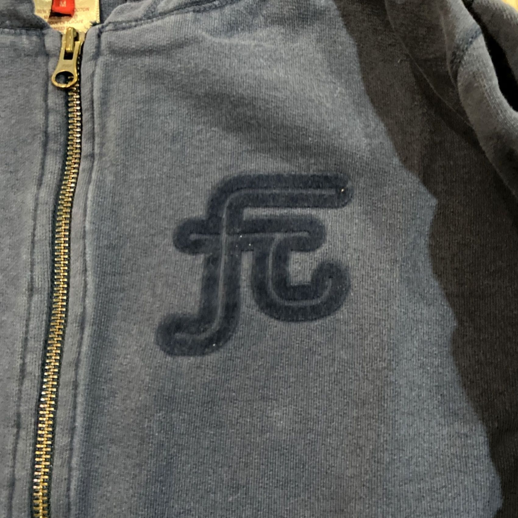Vintage FCUK Jeans Hoodie Women’s M Full Zip Hooded Zipper Sweatshirt Blue Modern Activewear Jeans FCUK Womens M Size M / US 6-8 / IT 42-44 - 2 Thumbnail