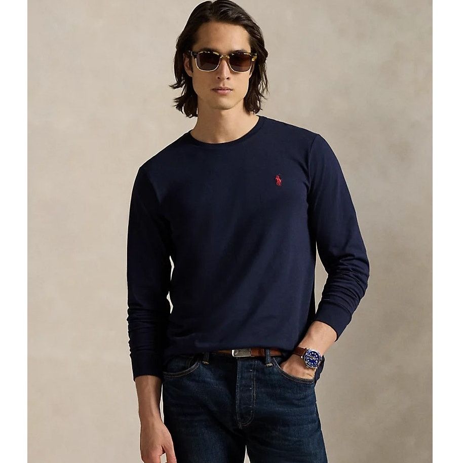 Polo Ralph Lauren Polo Ralph Lauren Men's Large Navy Blue Knit Sweater Size US L / EU 52-54 / 3 - 1 Thumbnail