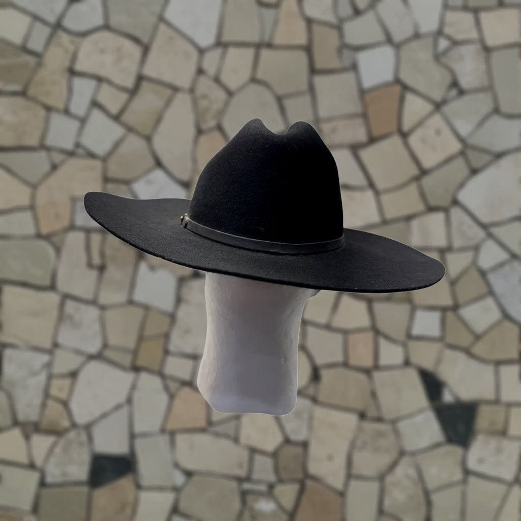 Stetson Stallion Black Felt Wide Brim Hat - Stetson - Vintage - Cowboy Size ONE SIZE - 1 Thumbnail