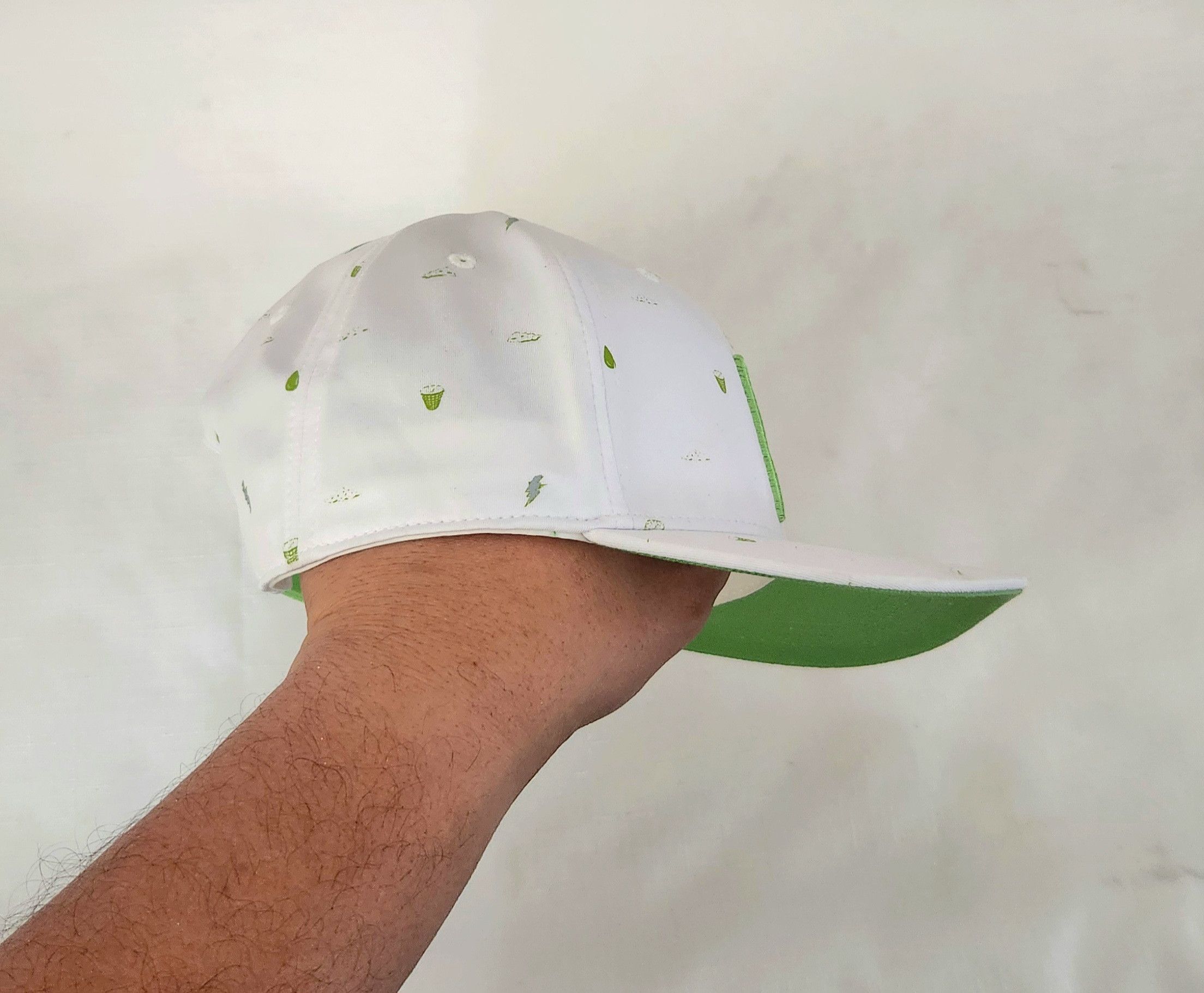 Puma Puma Sample Yupoong AOP Golf Hat Cap white lime Green snap Size ONE SIZE - 4 Thumbnail