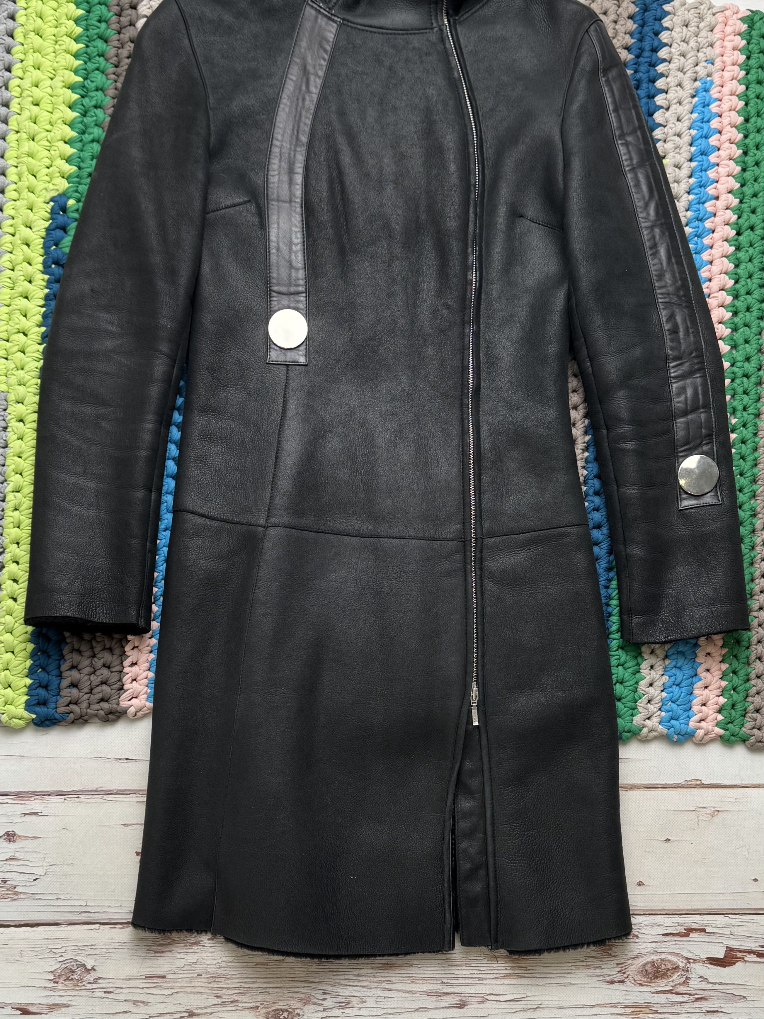 Japanese Brand Vintage Real Sheepskin Hooded Coat (ET1)(D15) Size M / US 6-8 / IT 42-44 - 3 Thumbnail