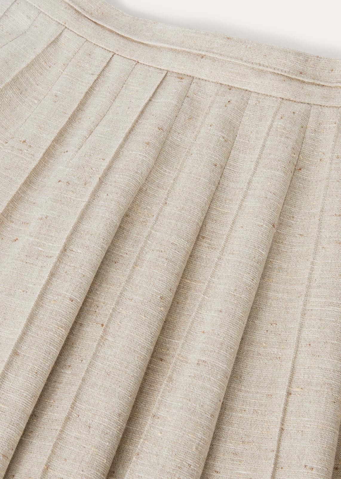 Loro Piana o1srvl11e0225 FAO0176 Fumiko Skirt in Beige Size 27" / US 4 / IT 40 - 3 Thumbnail