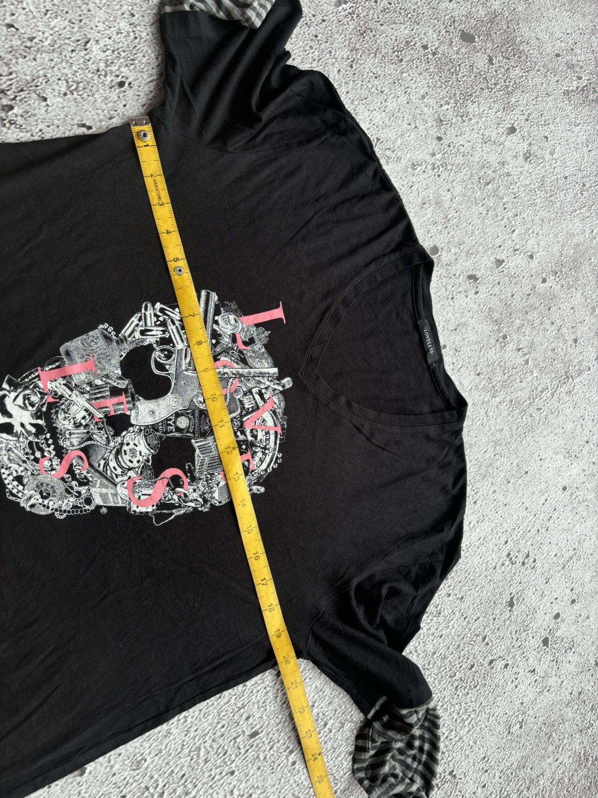 Hysteric Glamour Y2k Double Layer Loveless Skull longsleeve Size US M / EU 48-50 / 2 - 9 Thumbnail