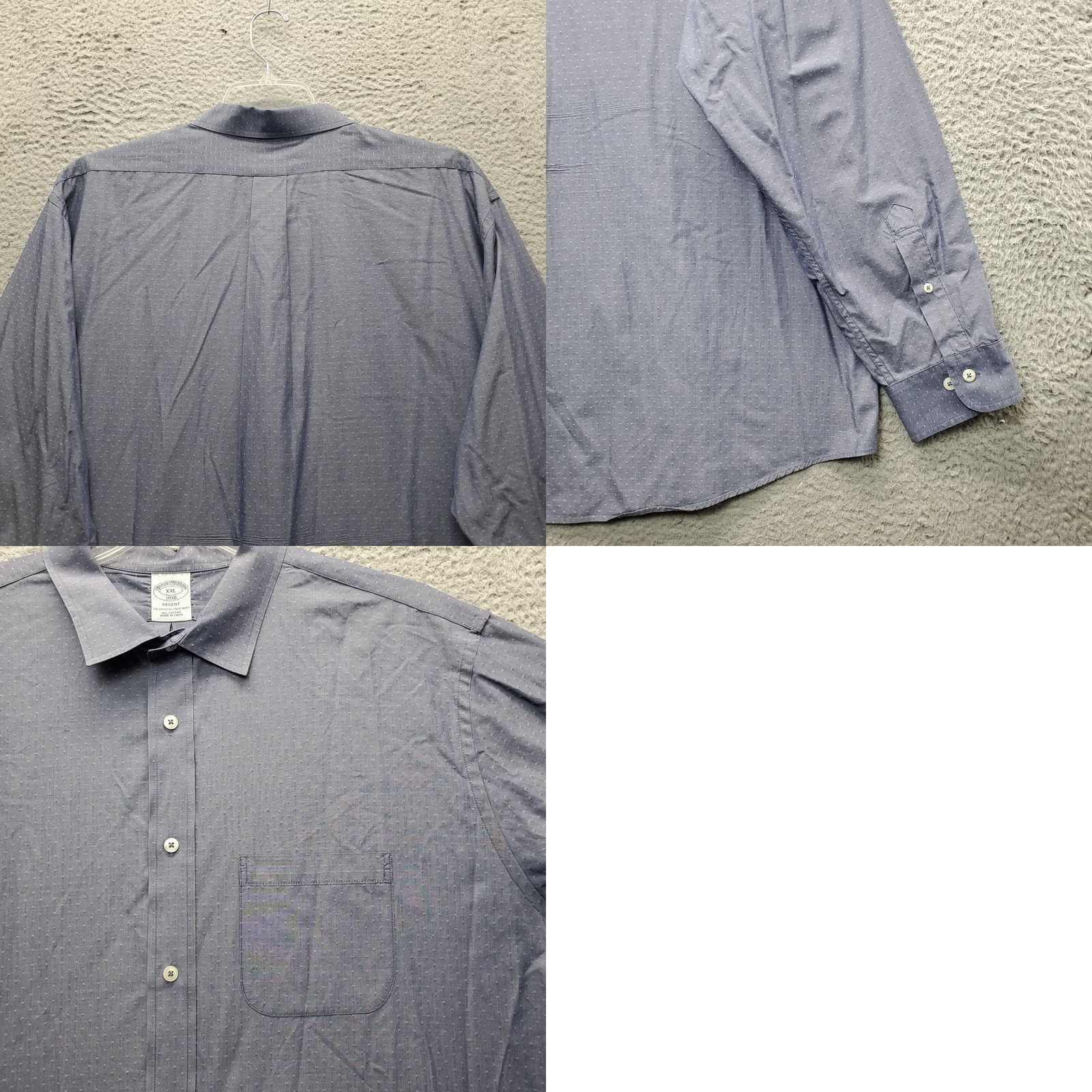 Brooks Brothers Brooks Brothers Regent Shirt Mens XXL Blue Polka Dot Regent Long Sleeve Collared Shirt Size US XXL / EU 58 / 5 - 8 Thumbnail