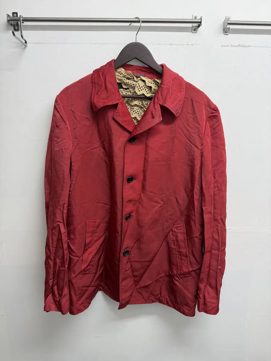 Comme des Garcons AW1998 Comme des Garçons Homme Plus Red Contemporary Pleated Blazer Jacket Size US M / EU 48-50 / 2 - 5 Thumbnail