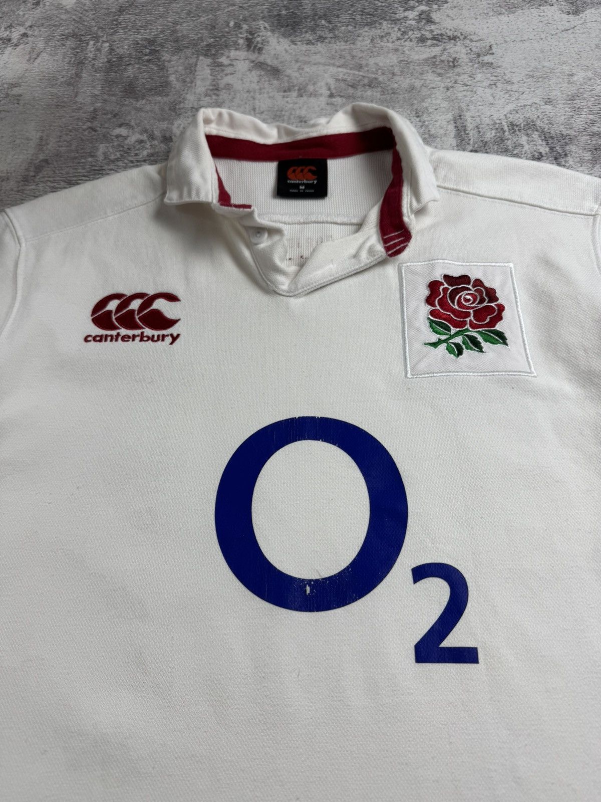 Canterbury of New Zealand Canterbury England Team National 2015 2016 M Rugby White Polo Jersey T Shirt Size US M / EU 48-50 / 2 - 7 Thumbnail