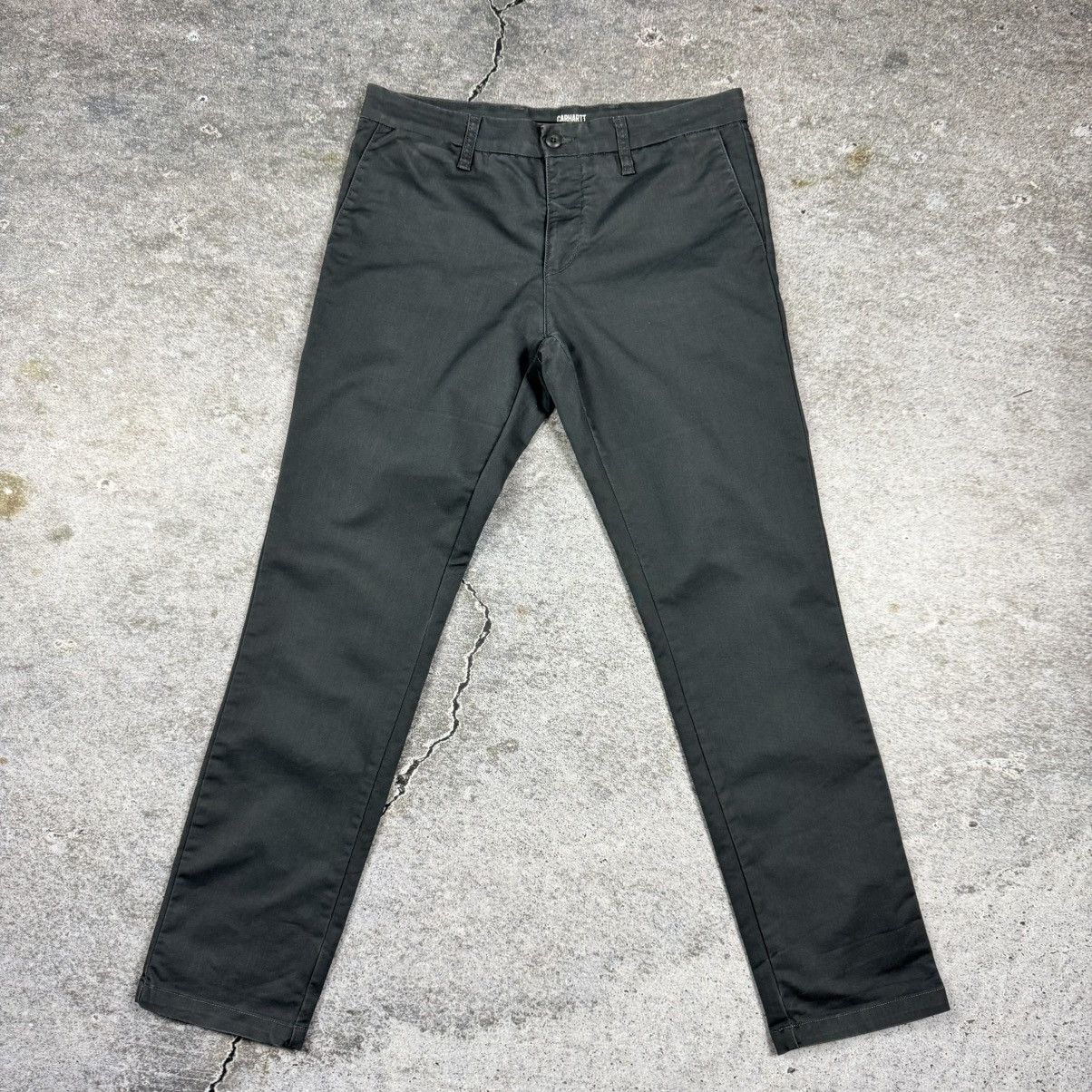 Carhartt Carhartt WIP Sid Pant - Dark Grey/Black Smoke - Size W33/L32 Size US 33 - 1 Thumbnail