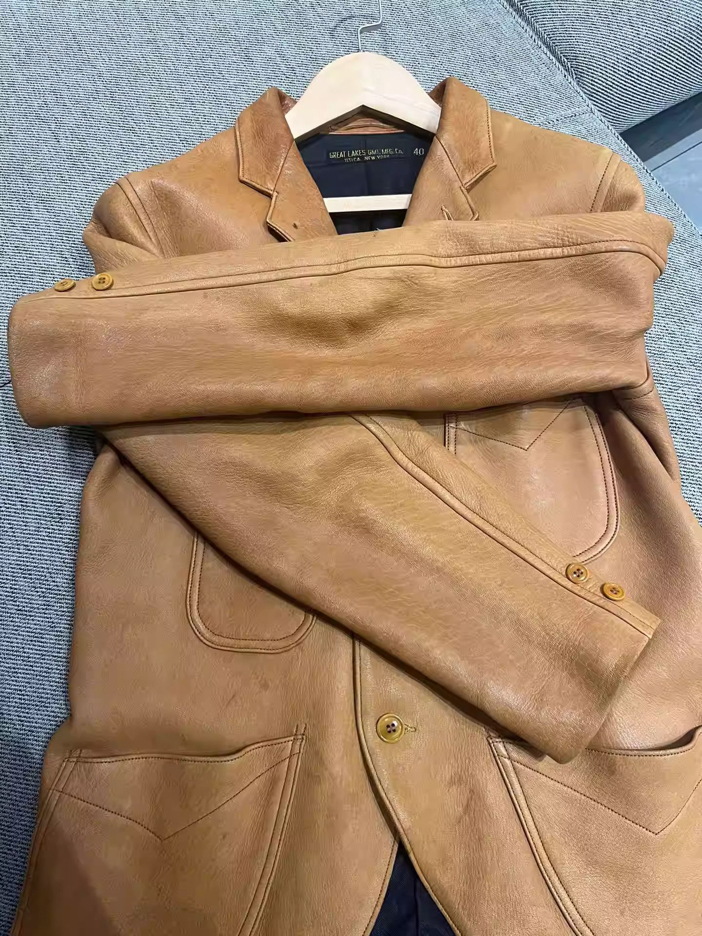 Freewheelers freewheelers darius original color buckskin jacket Size US L / EU 52-54 / 3 - 4 Thumbnail