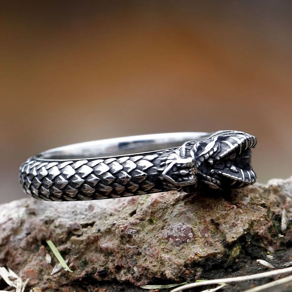 Jewelry × Vintage Retro Goth Dragon Ring Size ONE SIZE - 2 Thumbnail