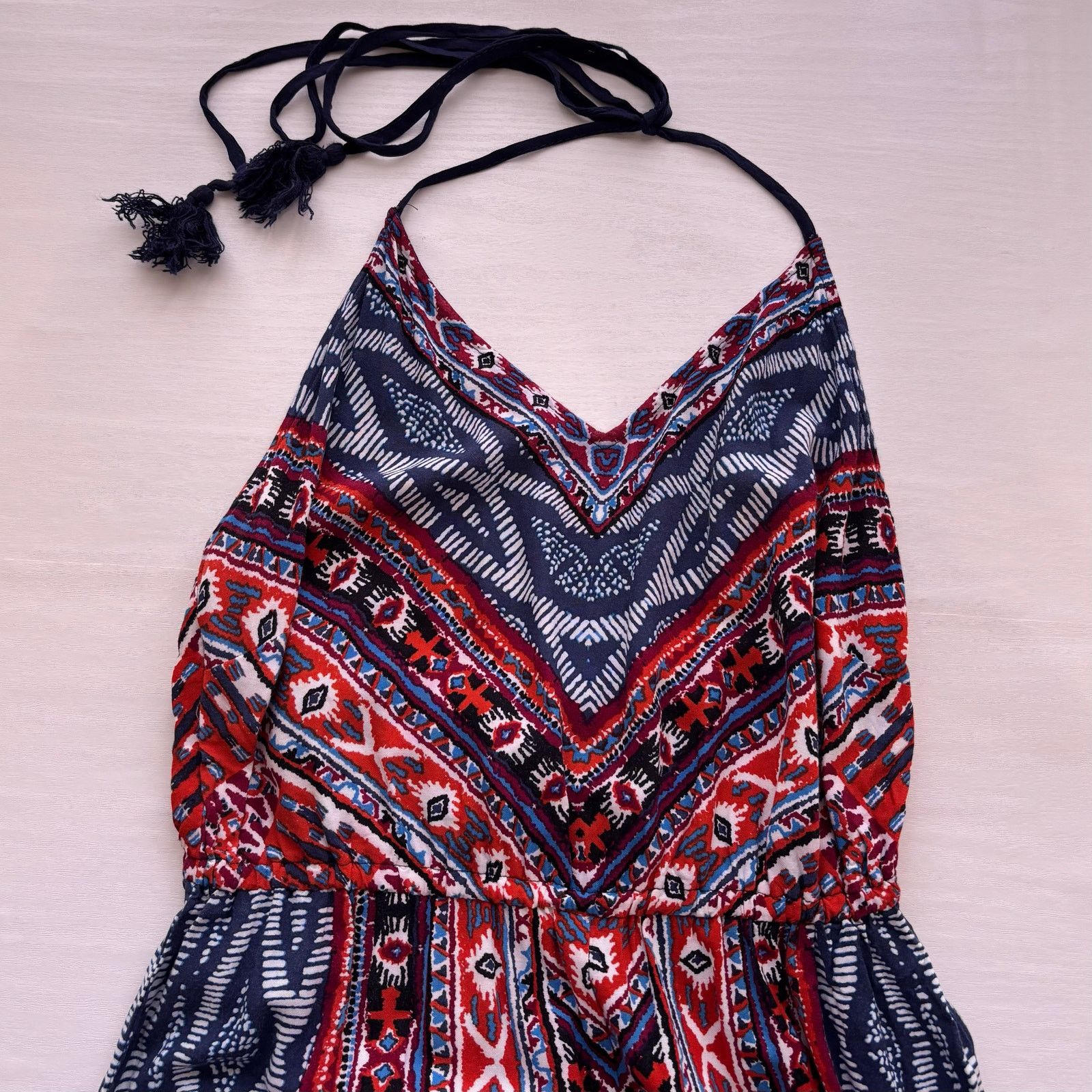 Other Flying Tomato Boho Multi-Colored Halter Top Jumpsuit Size XS Size 27" / US 4 / IT 40 - 5 Thumbnail