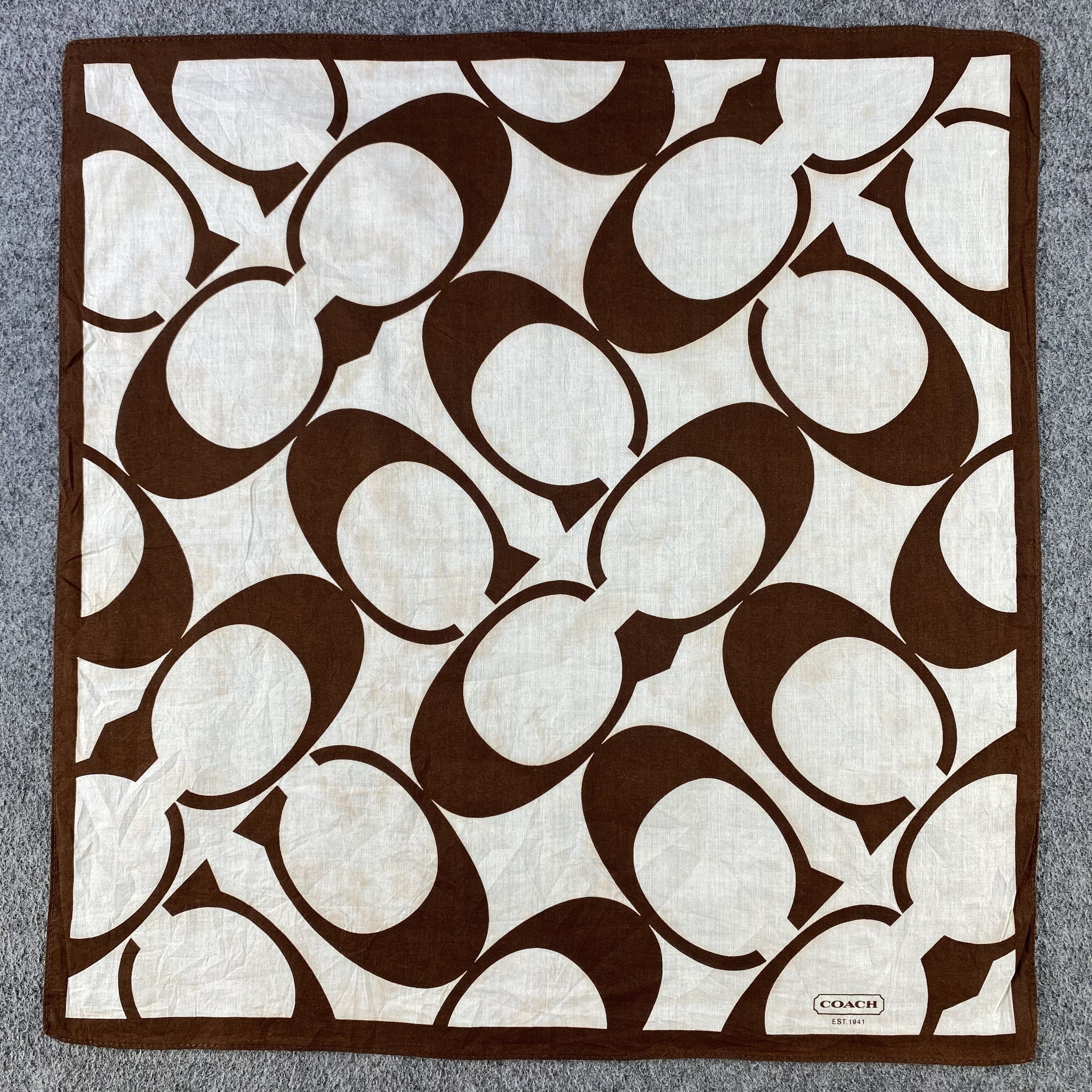 Coach × Vintage Coach Handkerchief/Neckerchief/Bandana HC640 Size ONE SIZE - 1 Thumbnail