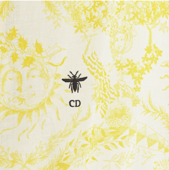 Dior o1w1db10925 421B54 Long Blouse in White/Lemon Yellow Size XS / US 0-2 / IT 36-38 - 3 Thumbnail