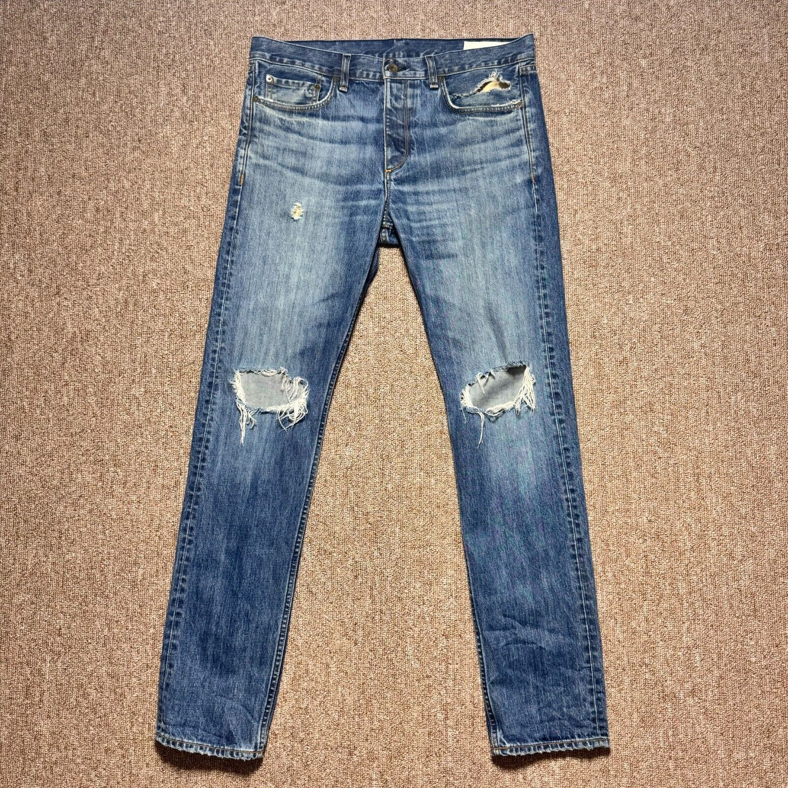 Rag & Bone rag & bone Standard Issue Distressed Denim Fit 2 Slim Leg Size US 33 - 3 Thumbnail