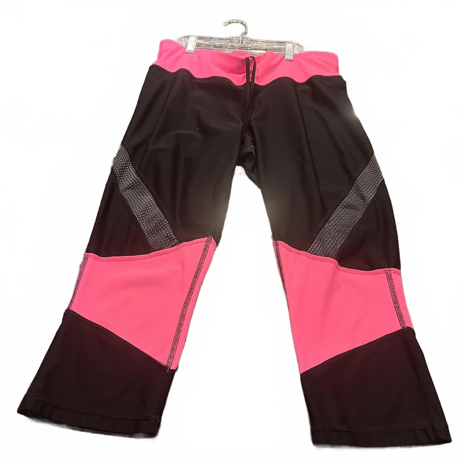 Other Women's Black and Pink Activewear Leggings Size 32" / US 10 / IT 46 - 2 Thumbnail