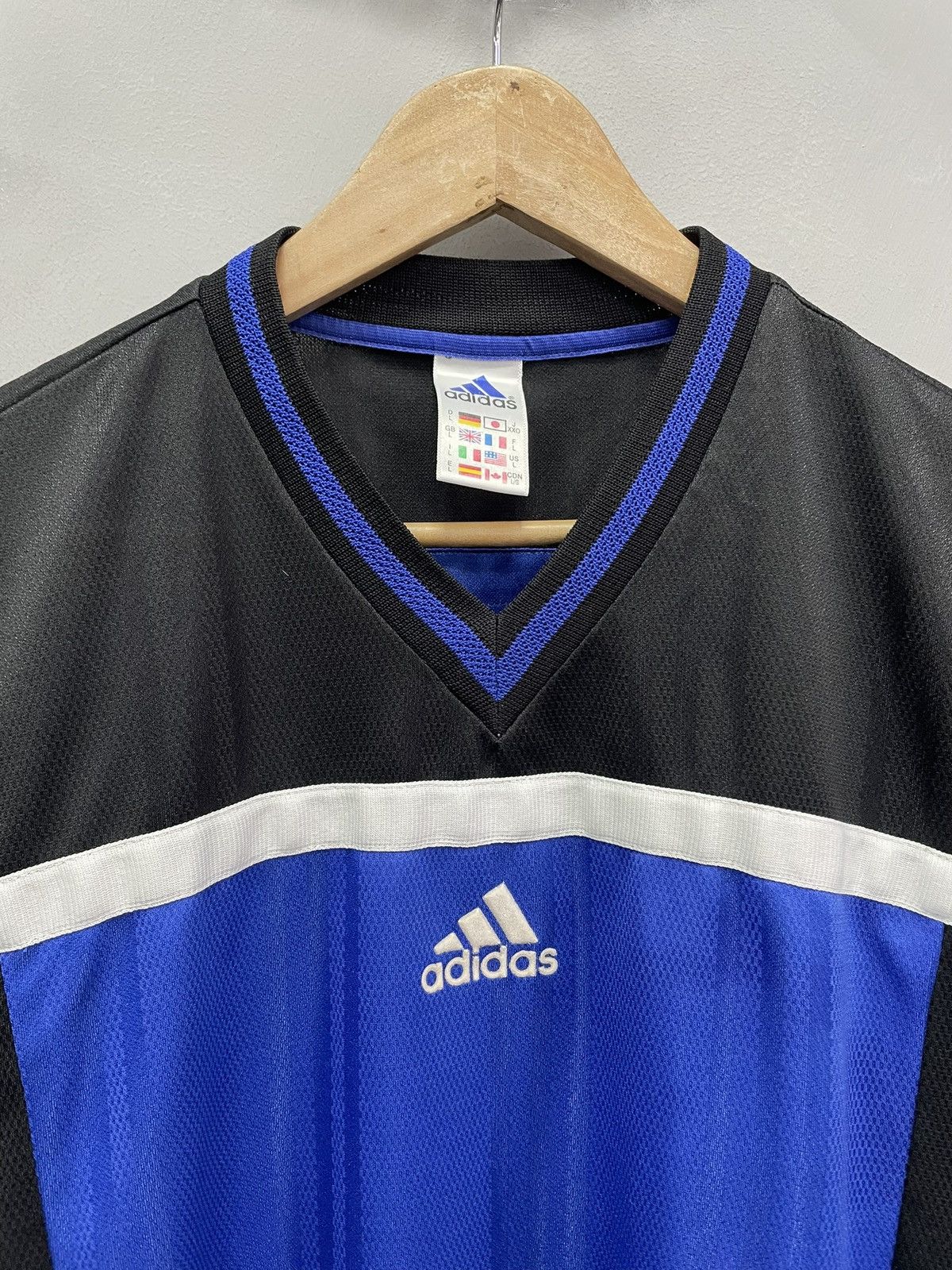 Adidas Adidas Vintage T-Shirt Blue west germany Y2K style Soccer Size US L / EU 52-54 / 3 - 4 Thumbnail