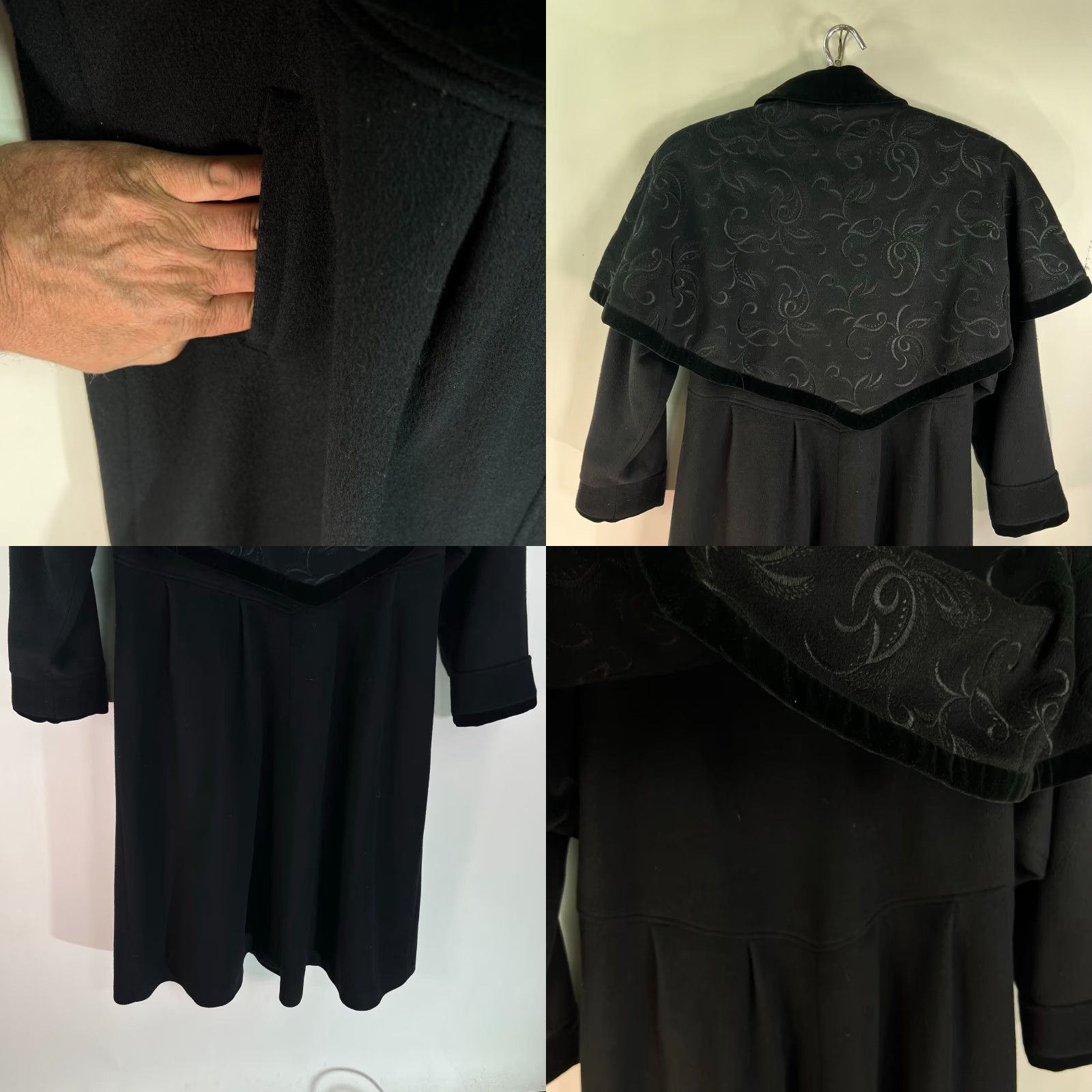 Vintage VINTAGE Forstmann Victorian Wool Jacket Womens XL 1940s Beaded Black Retro Size XL / US 12-14 / IT 48-50 - 8 Thumbnail