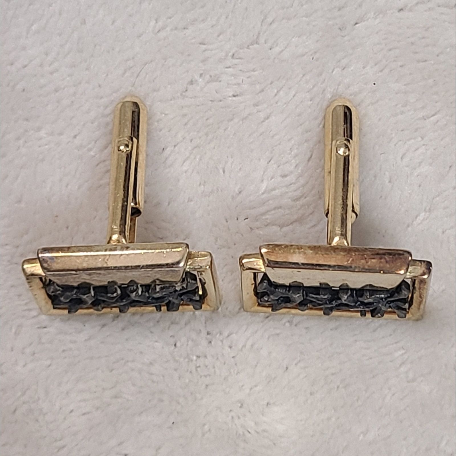 Vintage Vintage Anson Gold Tone & Black Cufflinks Size ONE SIZE - 4 Thumbnail