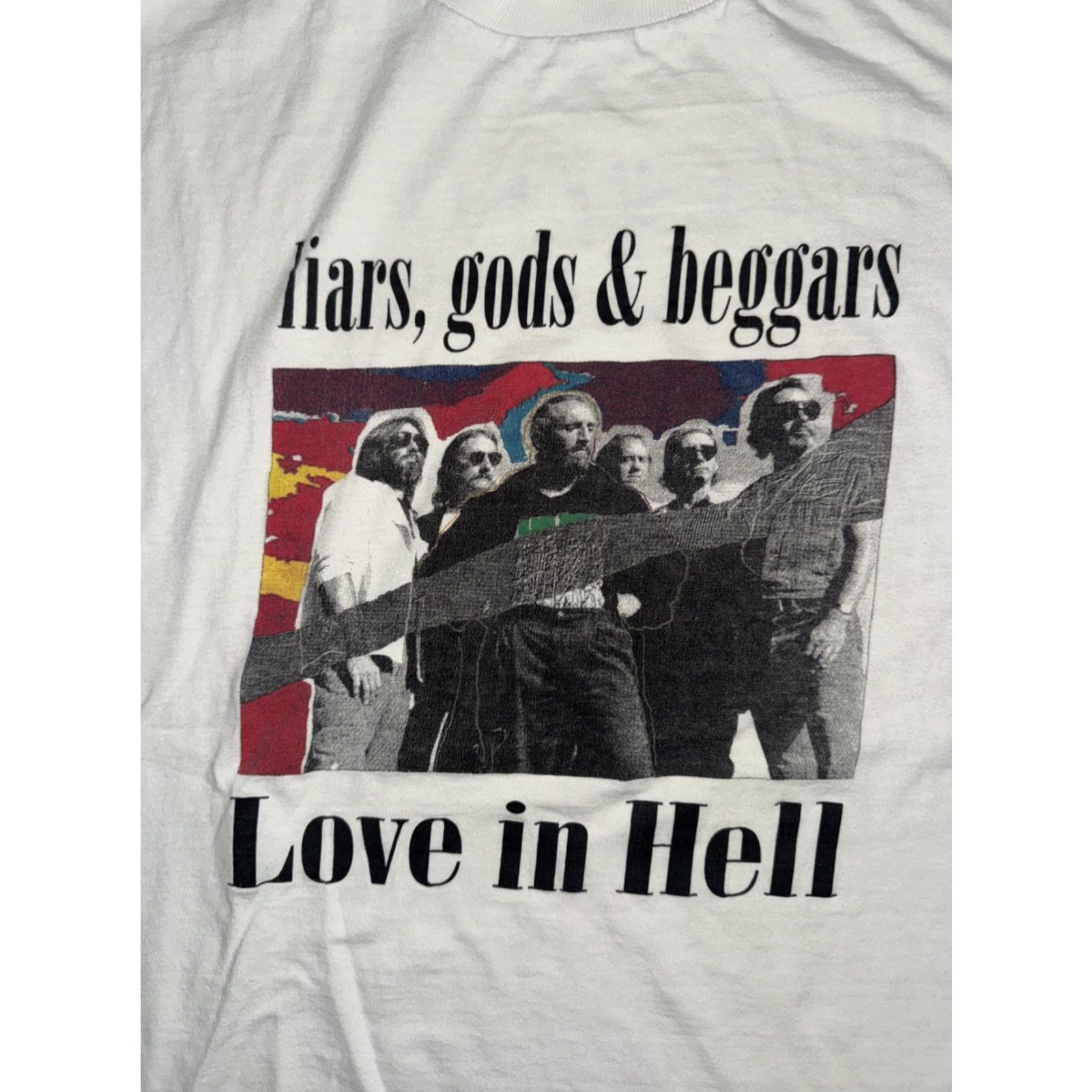 Springfield VINTAGE John Springfield T-Shirt Mens M White Liars, Gods & Beggars – Love in Hell Graphic Print 90s Theme Womens? Size US M / EU 48-50 / 2 - 2 Thumbnail