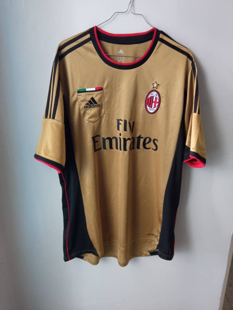 VINTAGE ADIDAS AC MILAN SOCCER JERSEY 2013 RETRO Y2K RARE
