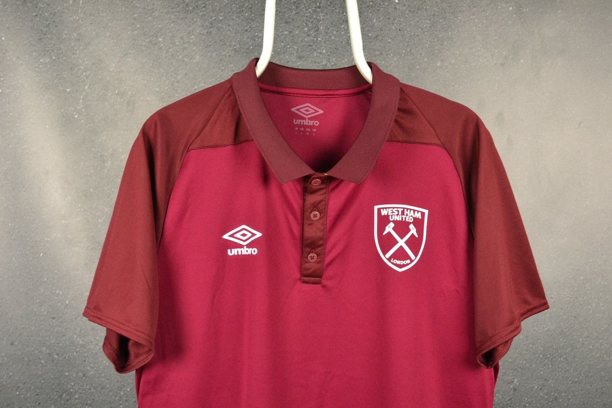 Umbro West Ham United Polo Football Shirt Umbro Soccer Jersey Size US L / EU 52-54 / 3 - 3 Thumbnail