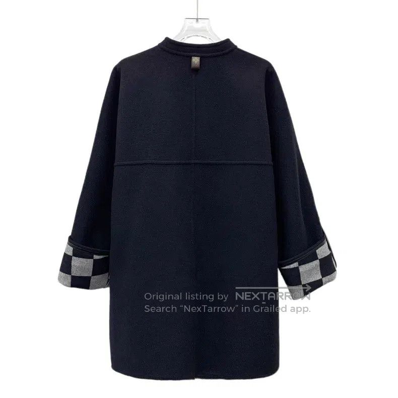 Louis Vuitton Louis Vuitton 25 black checkerboard-paneled wool single-br Size 4XL / US 24-26 - 2 Thumbnail