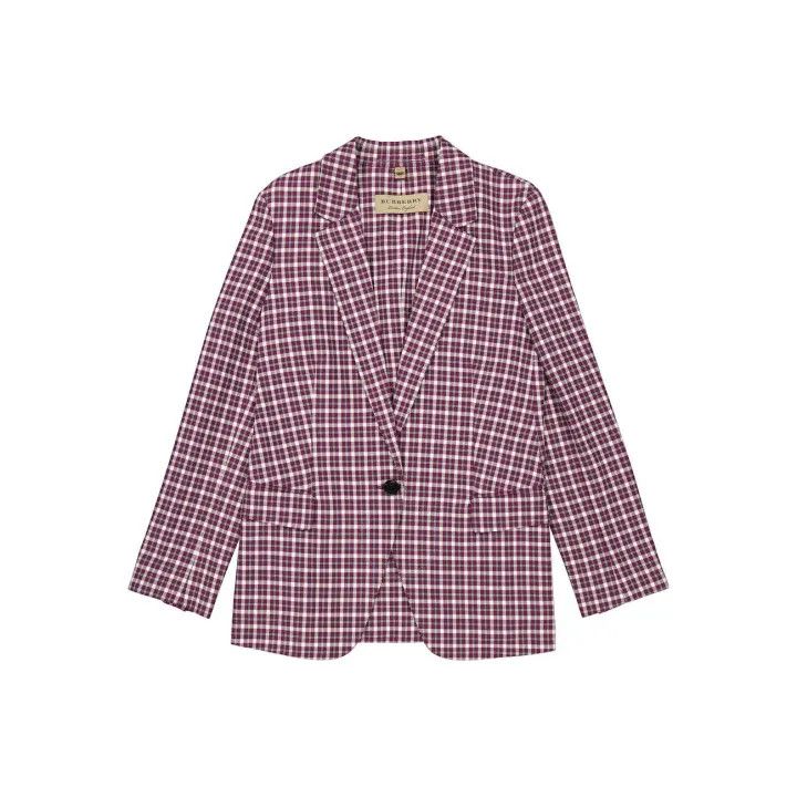 Burberry Burberry Brown Check Pattern Long Sleeve Jacket 0079 Size S / US 4 / IT 40 - 1 Thumbnail