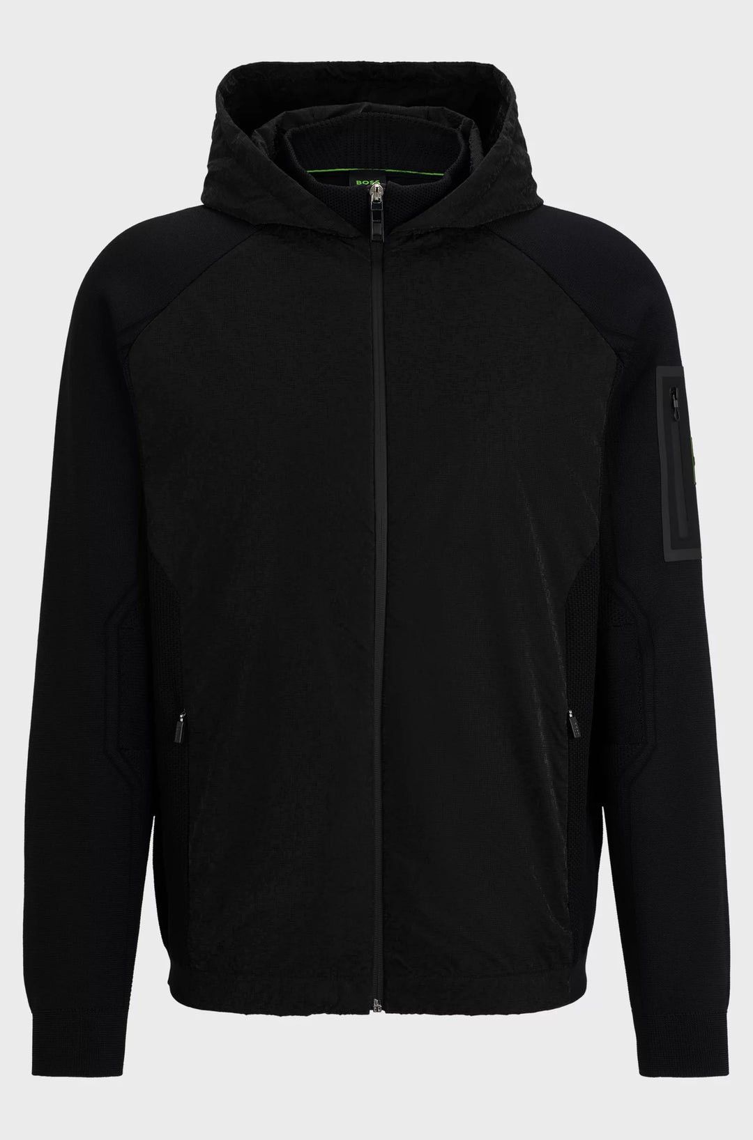 Hugo Boss BOSS MODIR MIXED MATERIAL JACKET-BLACK Size US M / EU 48-50 / 2 - 6 Thumbnail