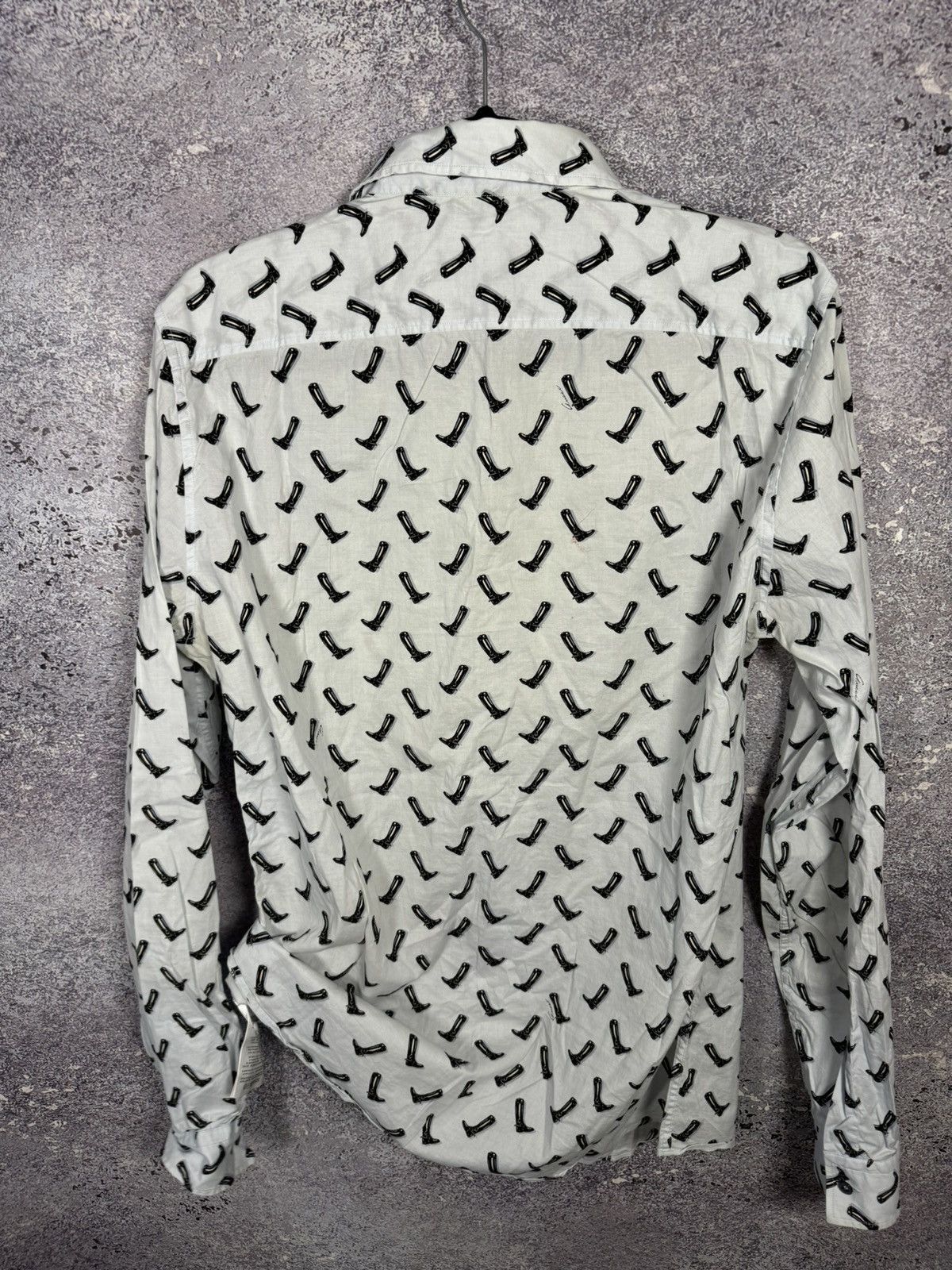 Gucci × Vintage GUCCI Shirt Button Up Printed Monogram Slim Fit White Size US M / EU 48-50 / 2 - 18 Thumbnail